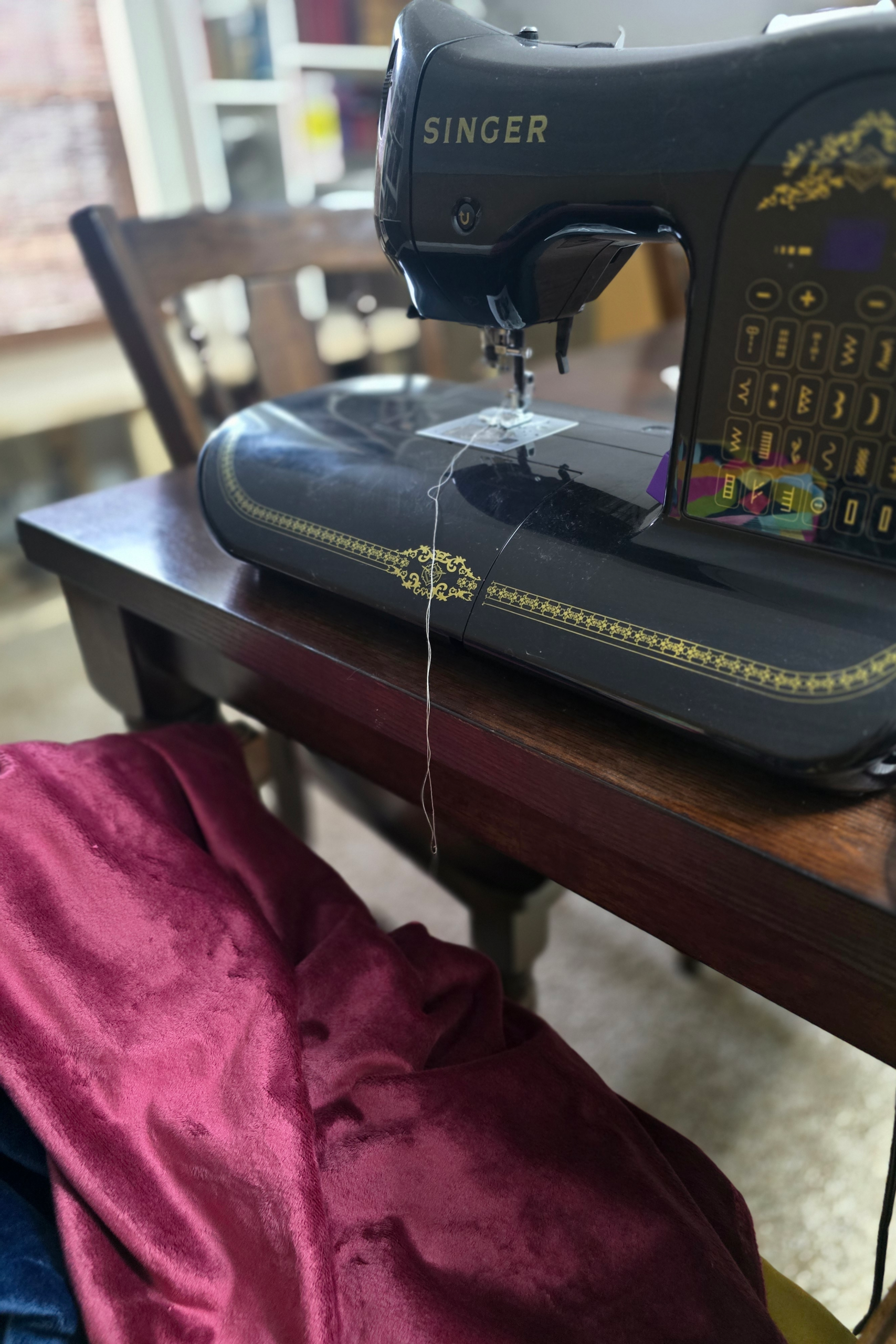 Sitting down to sew a minky blanket after years away