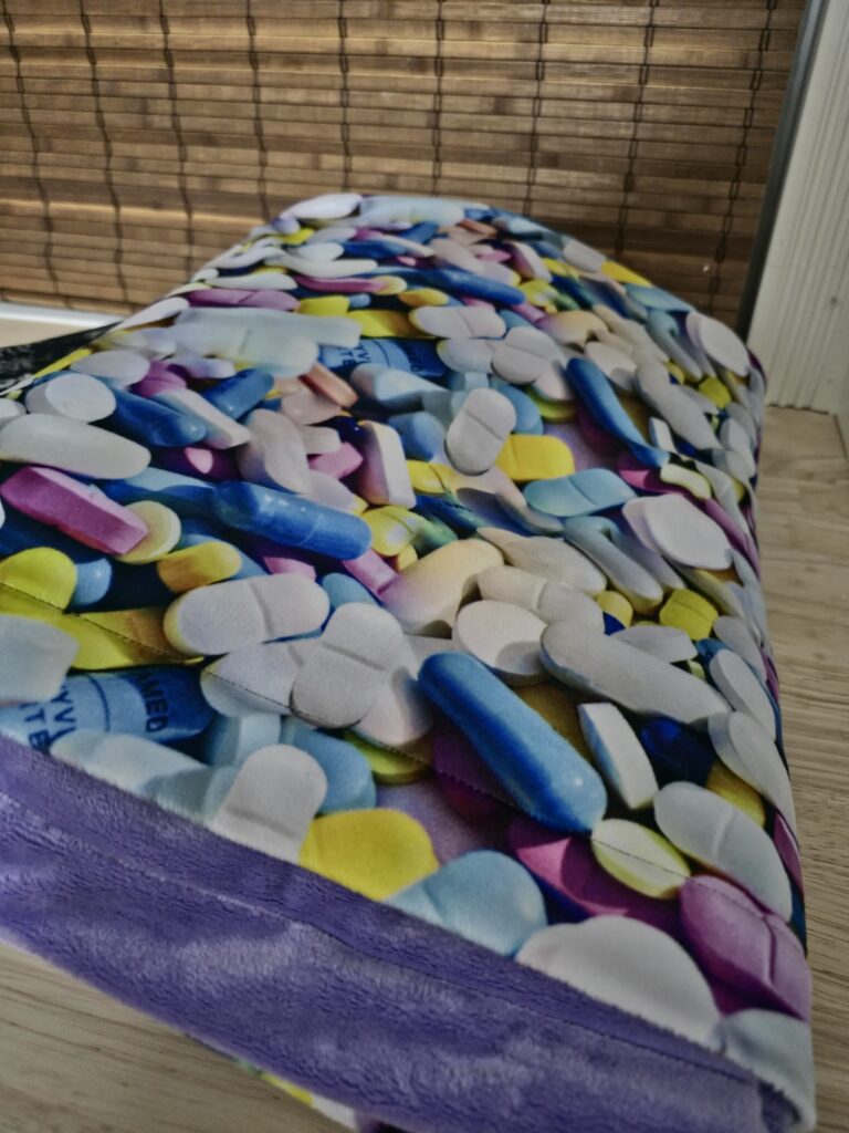 Sewing a second minky blanket, slowing down and rediscovering creative rhythm after time away from sewing.